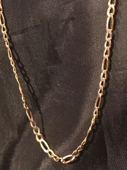 14k solid gold Fancy fígaro chain grams 3.5