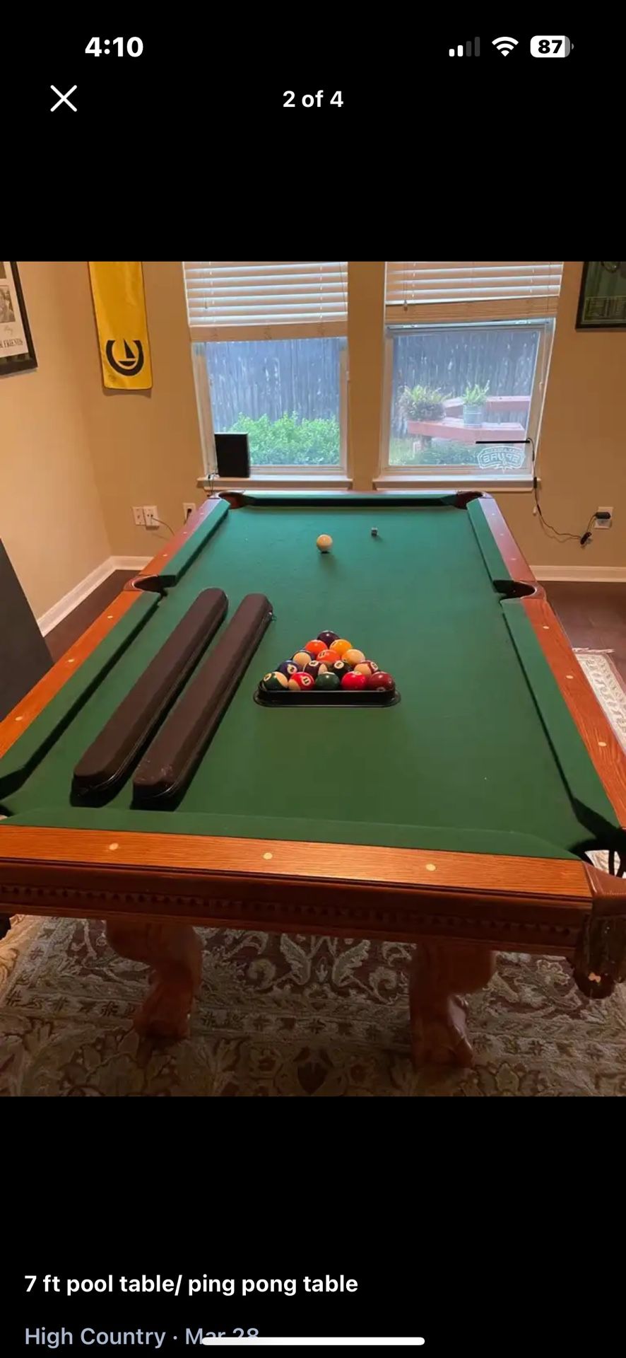 7ft Pool Table / Ping Pong Table