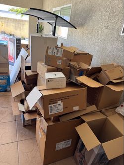 Moving boxes.