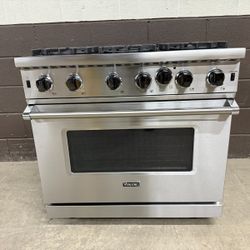 Viking VGIC53626BSS  36 Professional Gas Range 6 Burners Stainless Steel