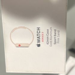 Apple Watch Series 3 42mm Case Sport Band Pink Sand