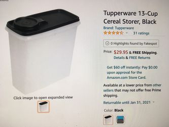 Tupperware - cereal container for Sale in US - OfferUp