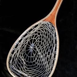New Ghost Net Wooden with Rubber Net - Fly Fishing