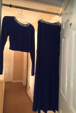 Blue dress two piece