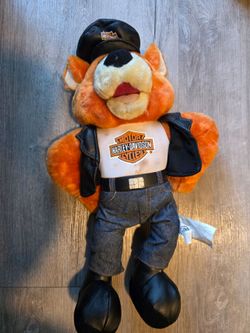 Vintage Harley-Davidson Fox Biker Plush Stuffed Animal