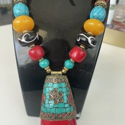 Antique Handmade Statement Women Necklace 