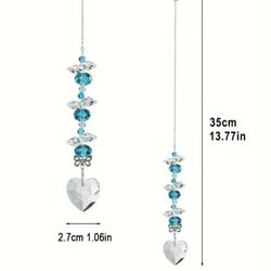 Crystal Heart Butterfly Suncatcher 