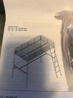 Metal loft Bed Twin