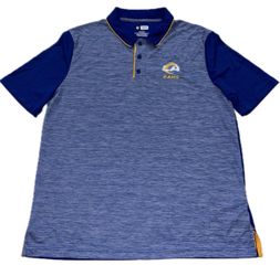 Los Angeles Rams Blue Polo Shirt Men’s XL New Embroidered Logo