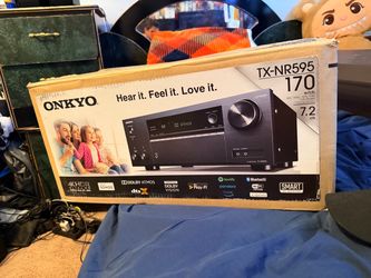 Onkyo TX-NR595 7.2ch Network AV Receiver - Dolby Atmos & DTS:X | 4K Ultra HD | HDR | Bluetooth | Wi-Fi