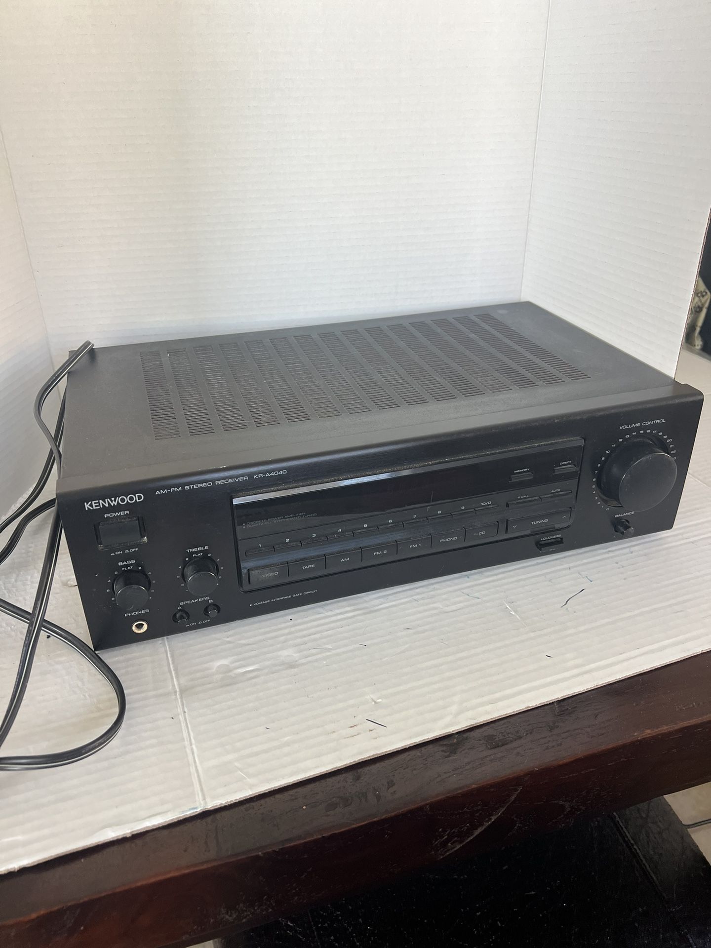 Kenwood KR-A4040 AM-FM Stereo Audio Receiver No Remote - Tested & Working!