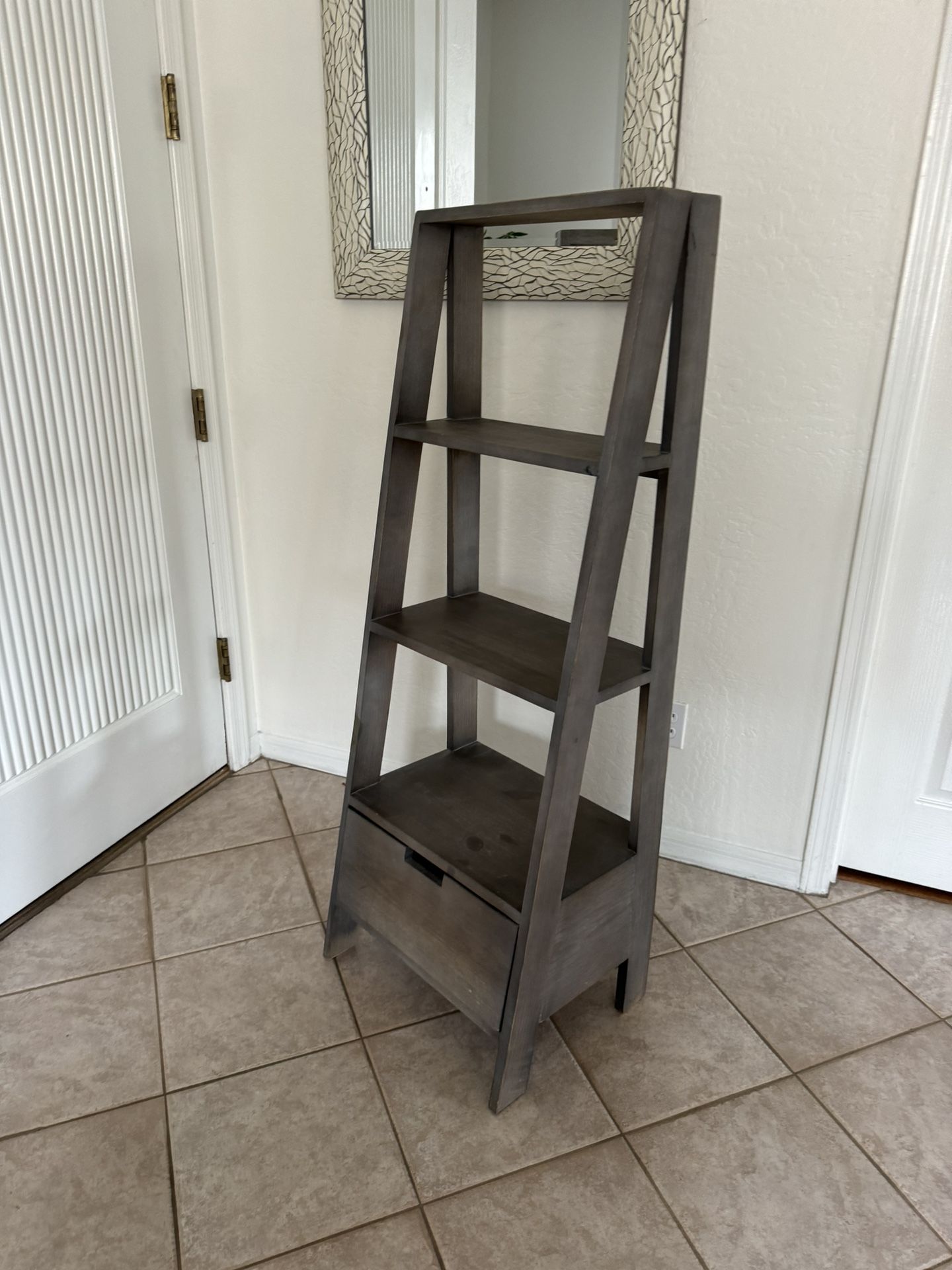 Bookshelf Shelves / Storage Shelf Grey / Book Shelf / Organizer Shelves With Drawer