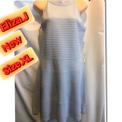 Eliza J Women’s Blue sleeveless Stretch Dress XL