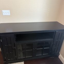 Black Sturdy Cabinet/TV Stand FREE
