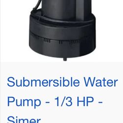 Simer utility pump / bomba sumergible 