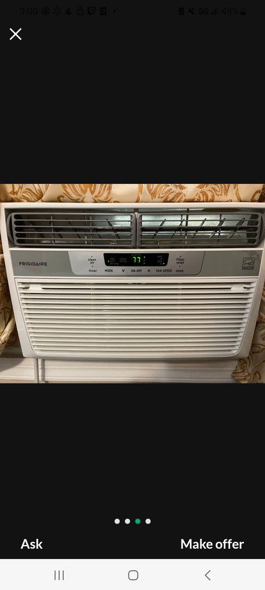 FRIGIDAIRE FFRE0833S1 8,000 BTU Air Conditioner with Temperature-Sensing Remote Control