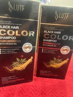 Black hair dye shampoo