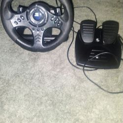 180° Turning Steering Wheel Compatible With PS4 PS5 PC 
