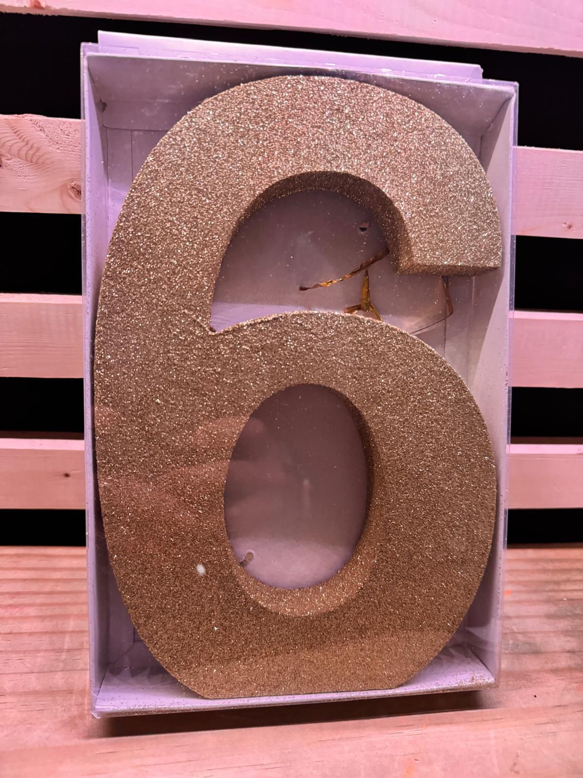 Decorative wooden number