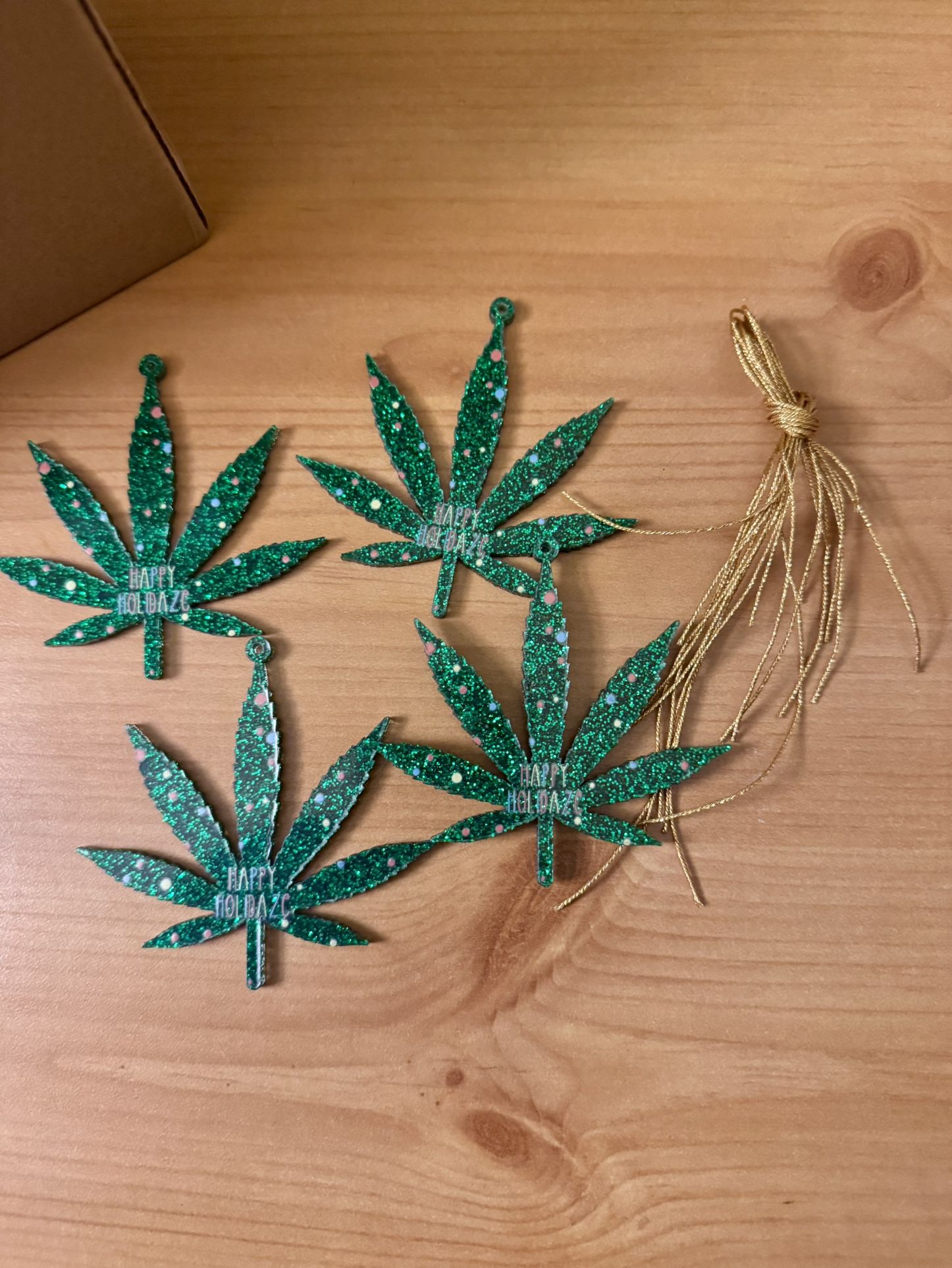 $15 CHRISTMAS LEAF ORNAMENTS 