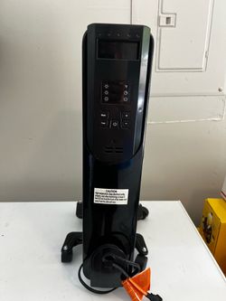 Black Digital Oil-Filled Space Heater