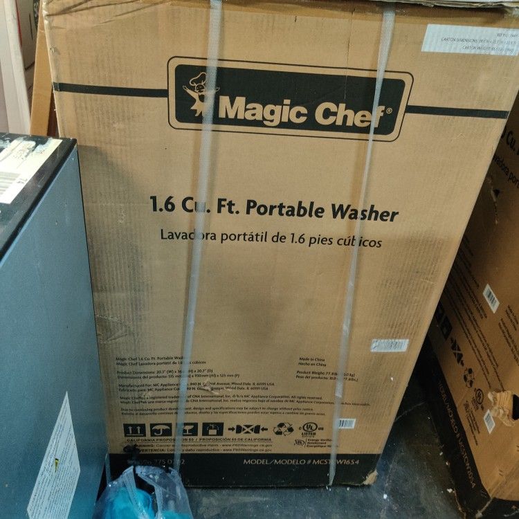 Grey 1.6cuft Top Load Portable Magic Chef Washing Machine