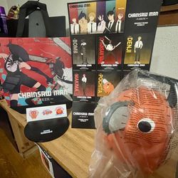 Chainsaw Man Pochita Popcorn Bucket W/ Promotional Cards, Sticker And Collectible Bag