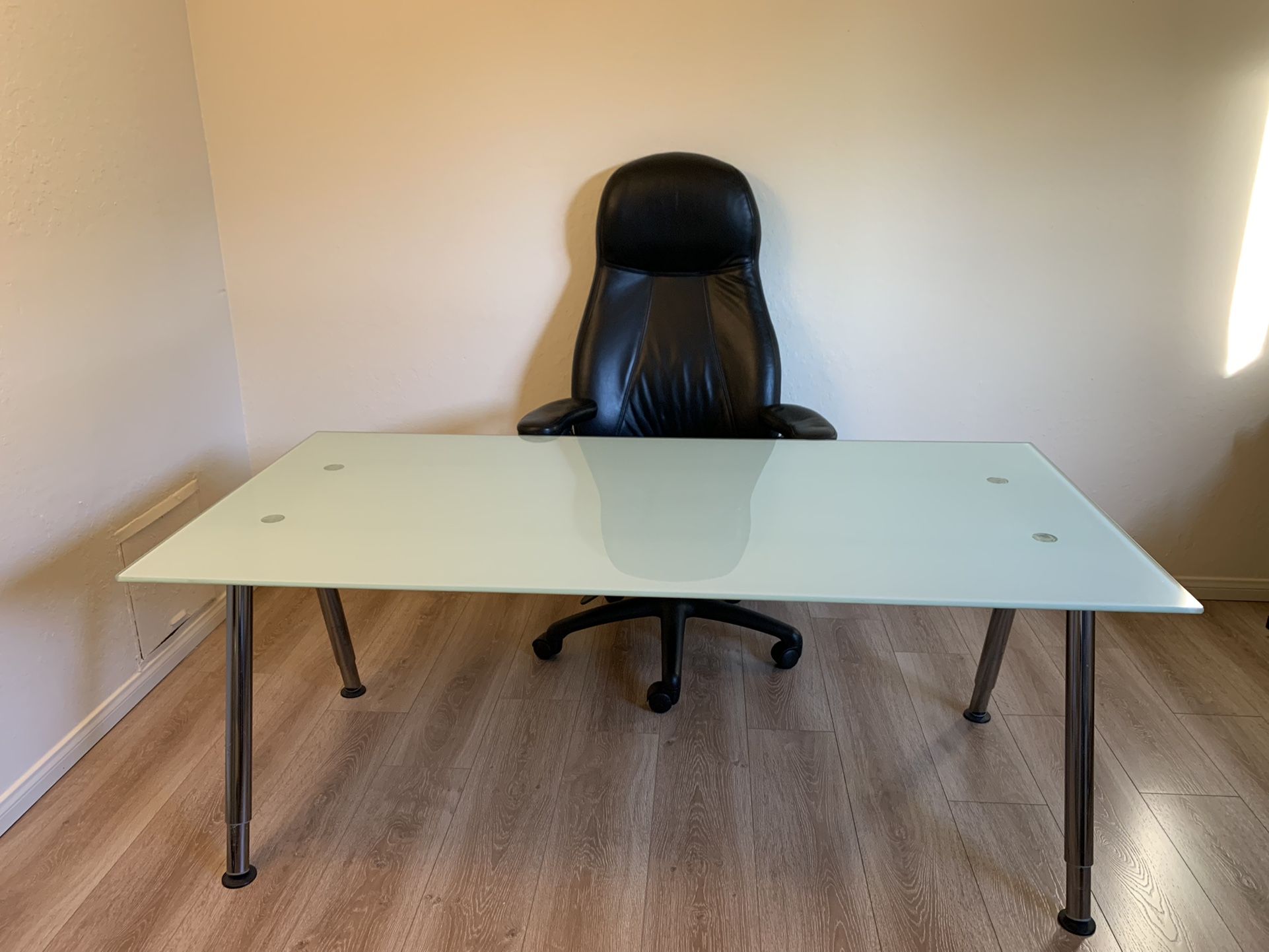 IKEA Galant Desk & Black Executive High-Back