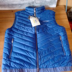Armani Exchange Vest Blue Casual Zip Puffer 90s  New X large 