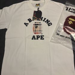 Burbarry X Bape Tee, Size M