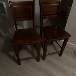 Set Of 2 Wooden Chairs