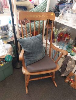 Vintage spindle rocking chair