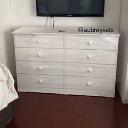 White 8 Drawer Dresser 