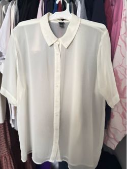 See through button up