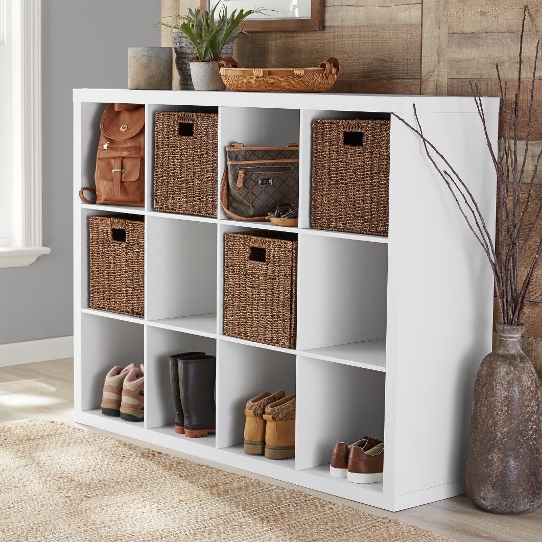 12-Cube Storage Organizer, White