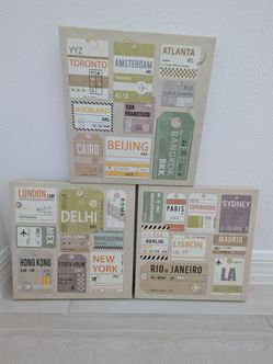 Canvas wall decor... Cities of the world