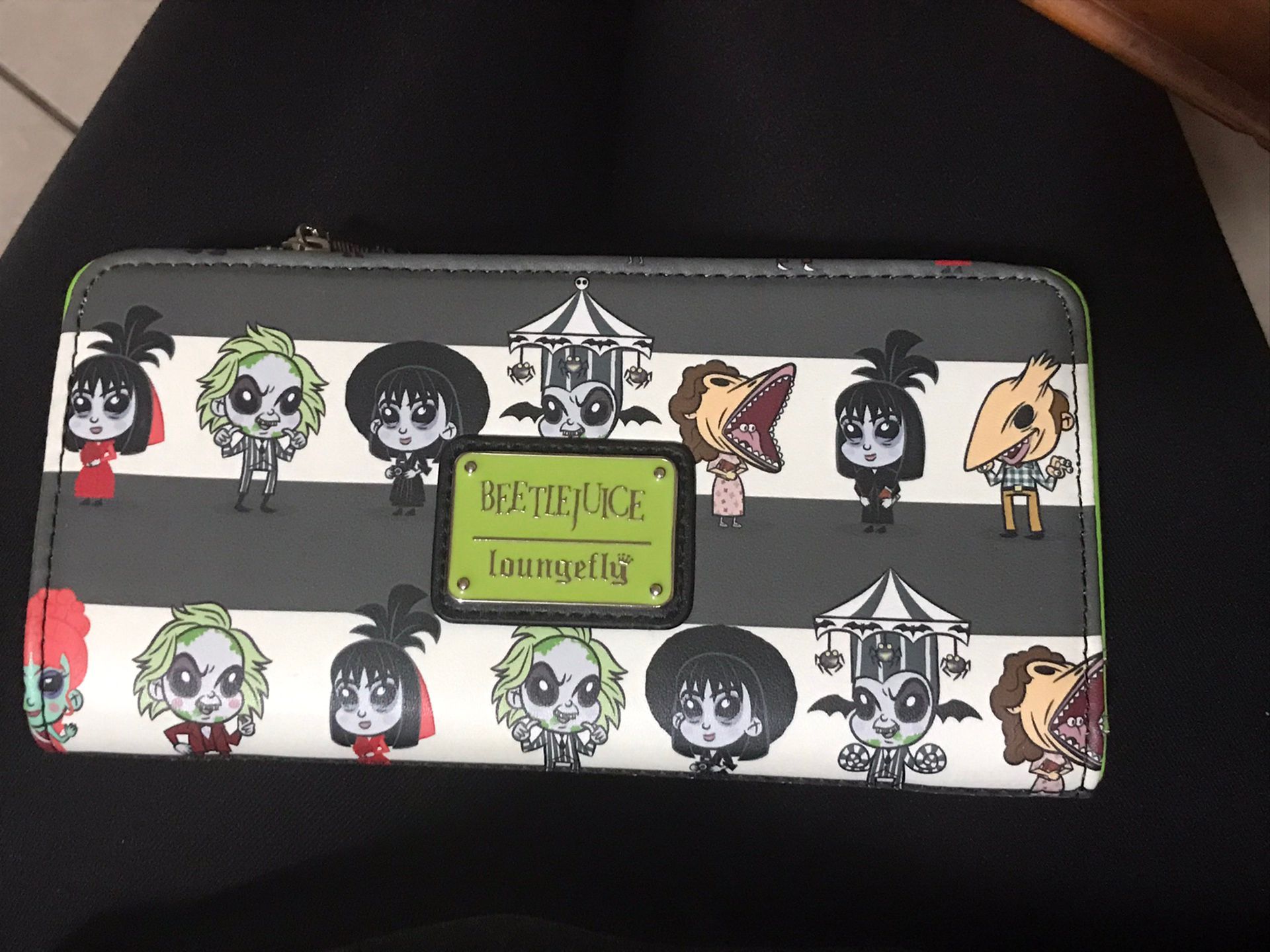 Loungefly Beetljuice Chibi Allover Print Faux Leather Wallet