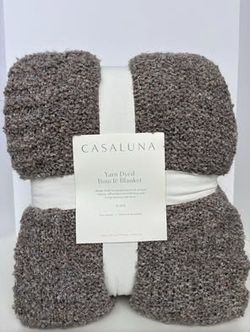 King Size Chunky Casaluna Yarn Dyed Boucle Blanket