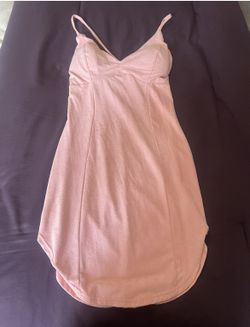 NWT never worn Small sexy U hem suede strappy pink mini dress perfect for Valetine’s Day