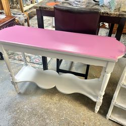 Vintage solid wood foyer table