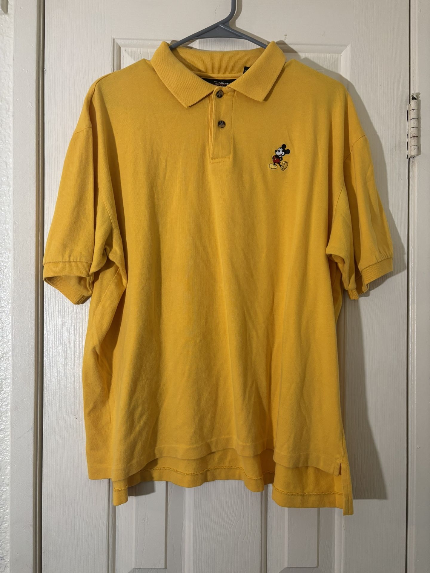 Walt Disney World Mickey Mouse Yellow Gold Polo Shirt