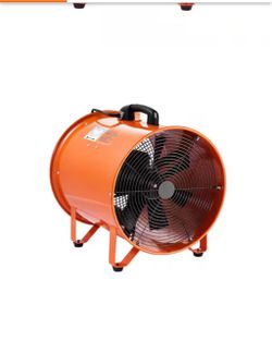 NEW IN BOX Shop SKYSHALO Portable Ventilator 16 in. 2 Speeds Blower Fan in Orange with 33 ft. Duct Hose 1350W Strong Shop Exhaust Blower 5175CFM