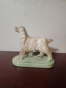 Glazed dog statue