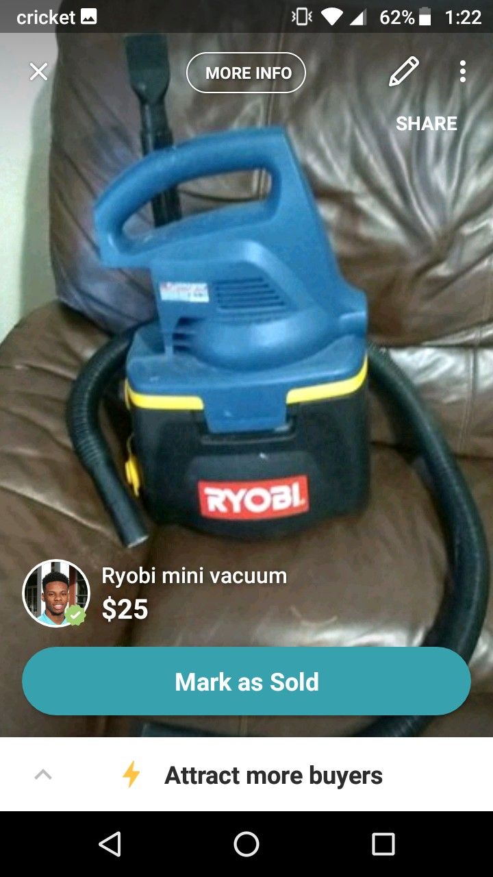 Ryobi mini vacuum for Sale in Port St. Lucie FL OfferUp