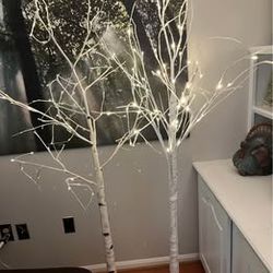 Decorative Lighted Burch Trees