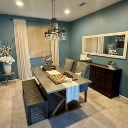 Dining Table (Chairs and bench Included!)