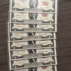 Consecutive 1953 notes (8)