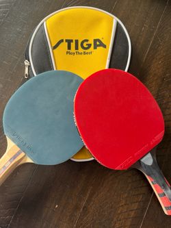 Ping Pong Paddles + Carrying Case
