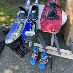 Water Sports Wakeboard And Bindings And O'Brien Water Skies