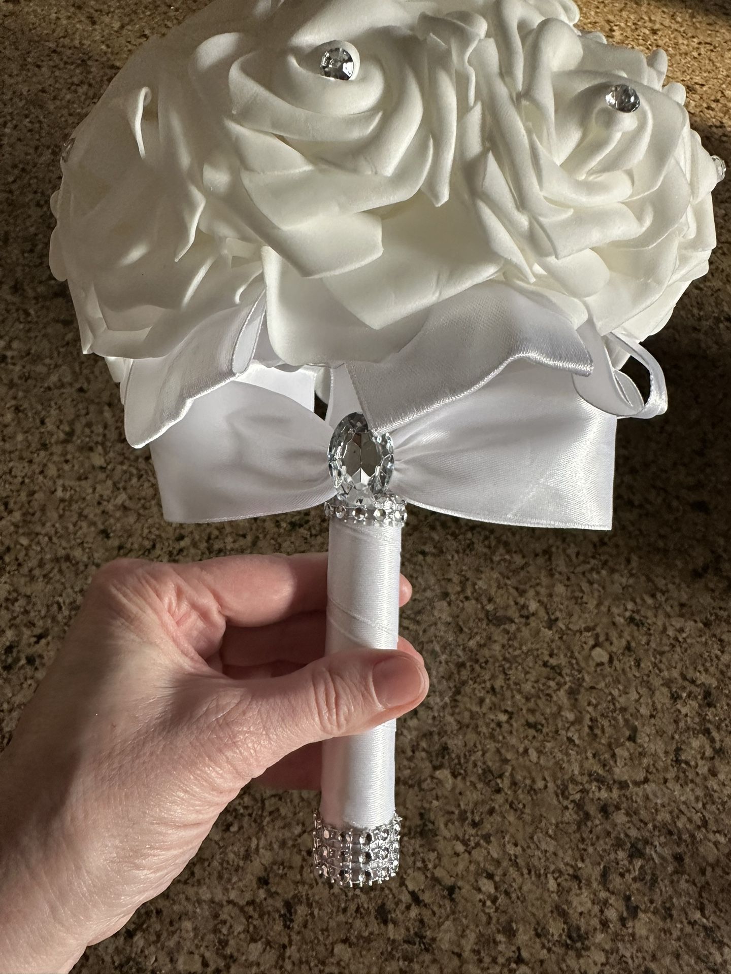 Faux White Wedding Bouquet
